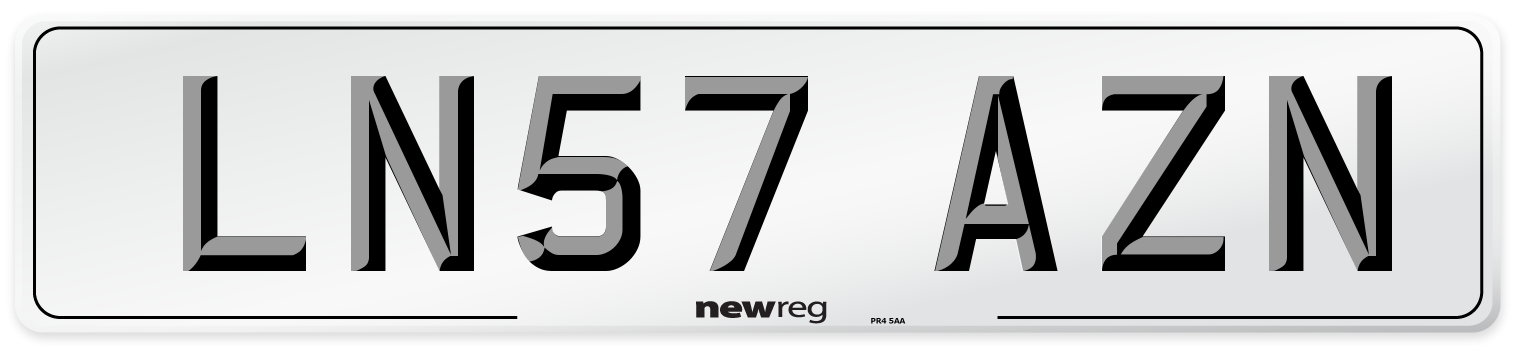 LN57 AZN Number Plate from New Reg